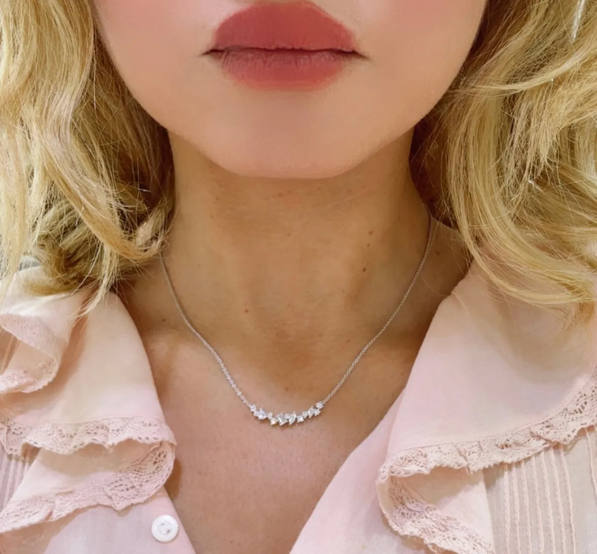 0.72ct tw Diamond Mix-shape Bar Necklace