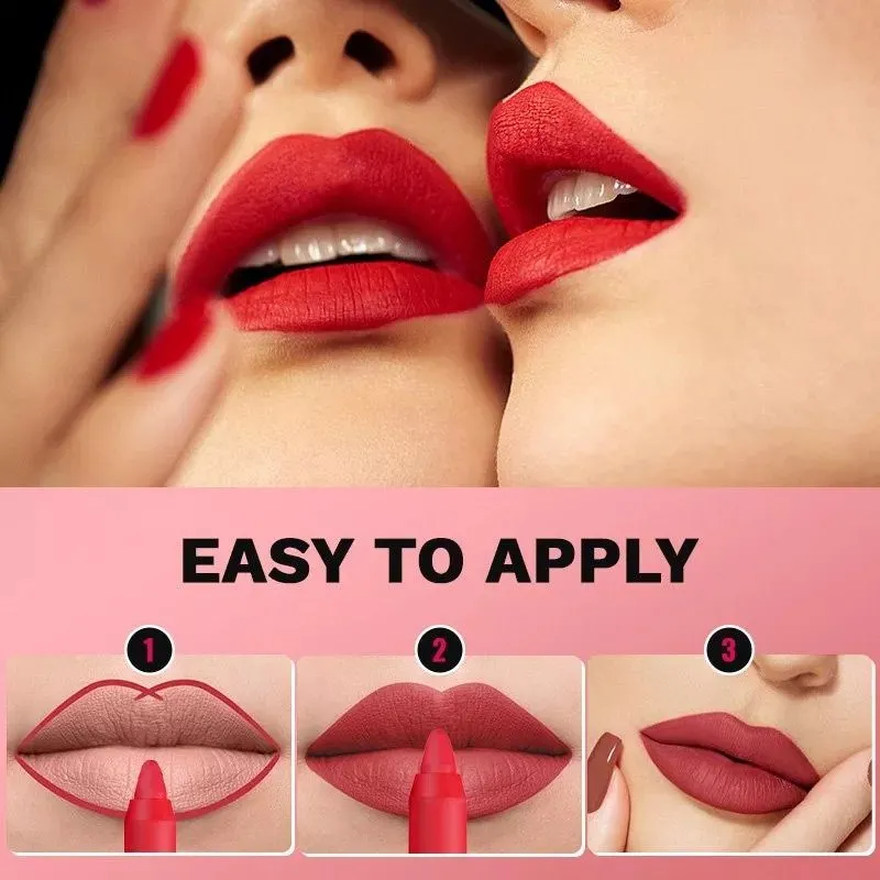 1 1 FREE | GlamPen™ Colored, Rotatable, Sharpenable, Matte Lipstick Pencils