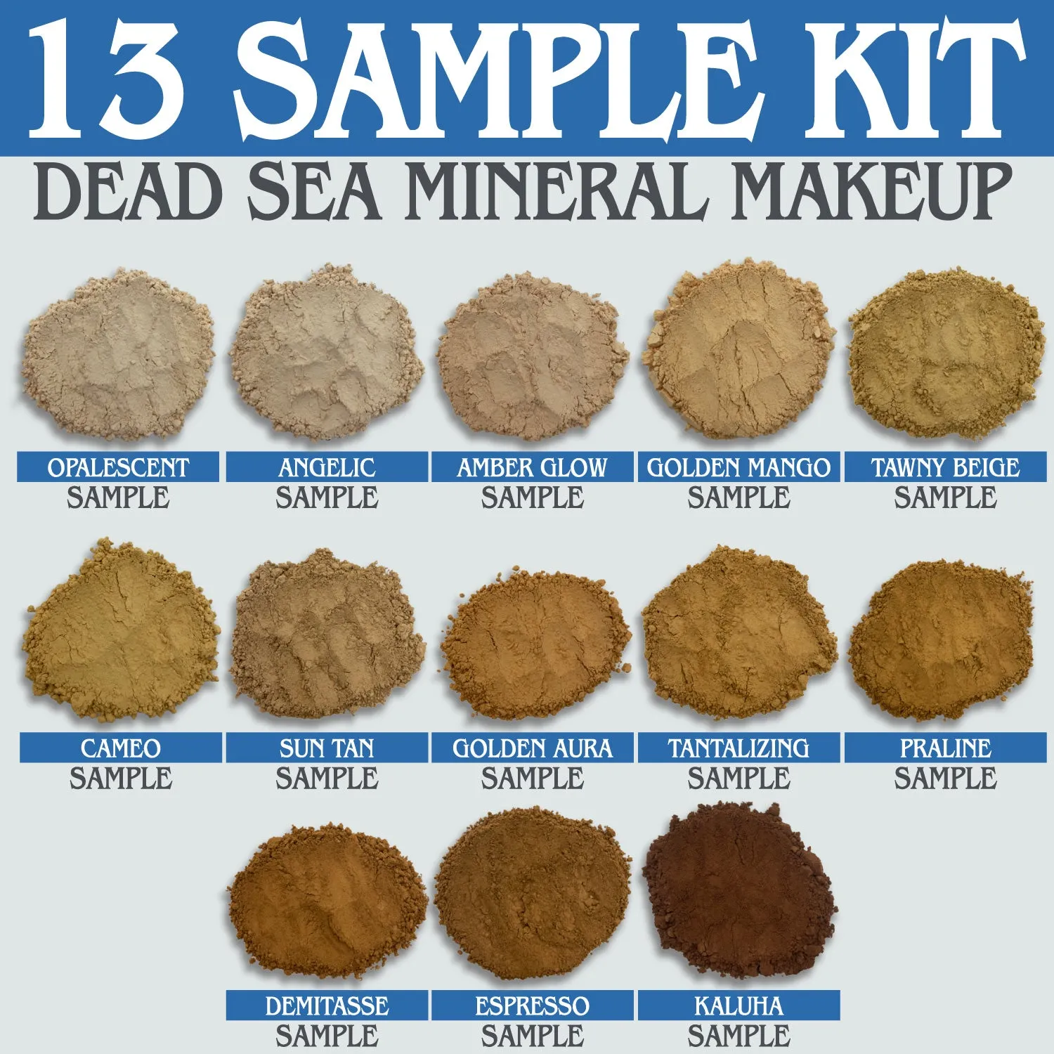 13 SAMPLE KIT DEAD SEA MINERAL MAKEUP