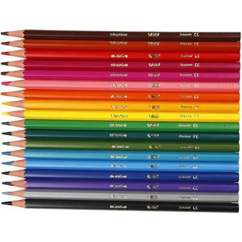 18 Evolution Coloured Pencils BIC Kids Paint Art Lead:3 mm L:17.5 cm Hexagonal