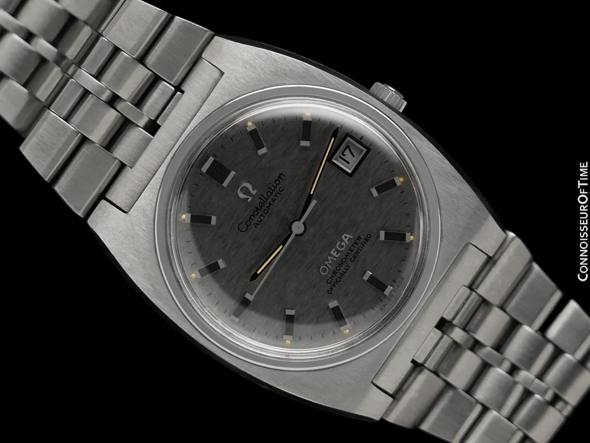 1969 Omega Constellation Vintage Mens Large Automatic Chronometer Watch, Date - Stainless Steel