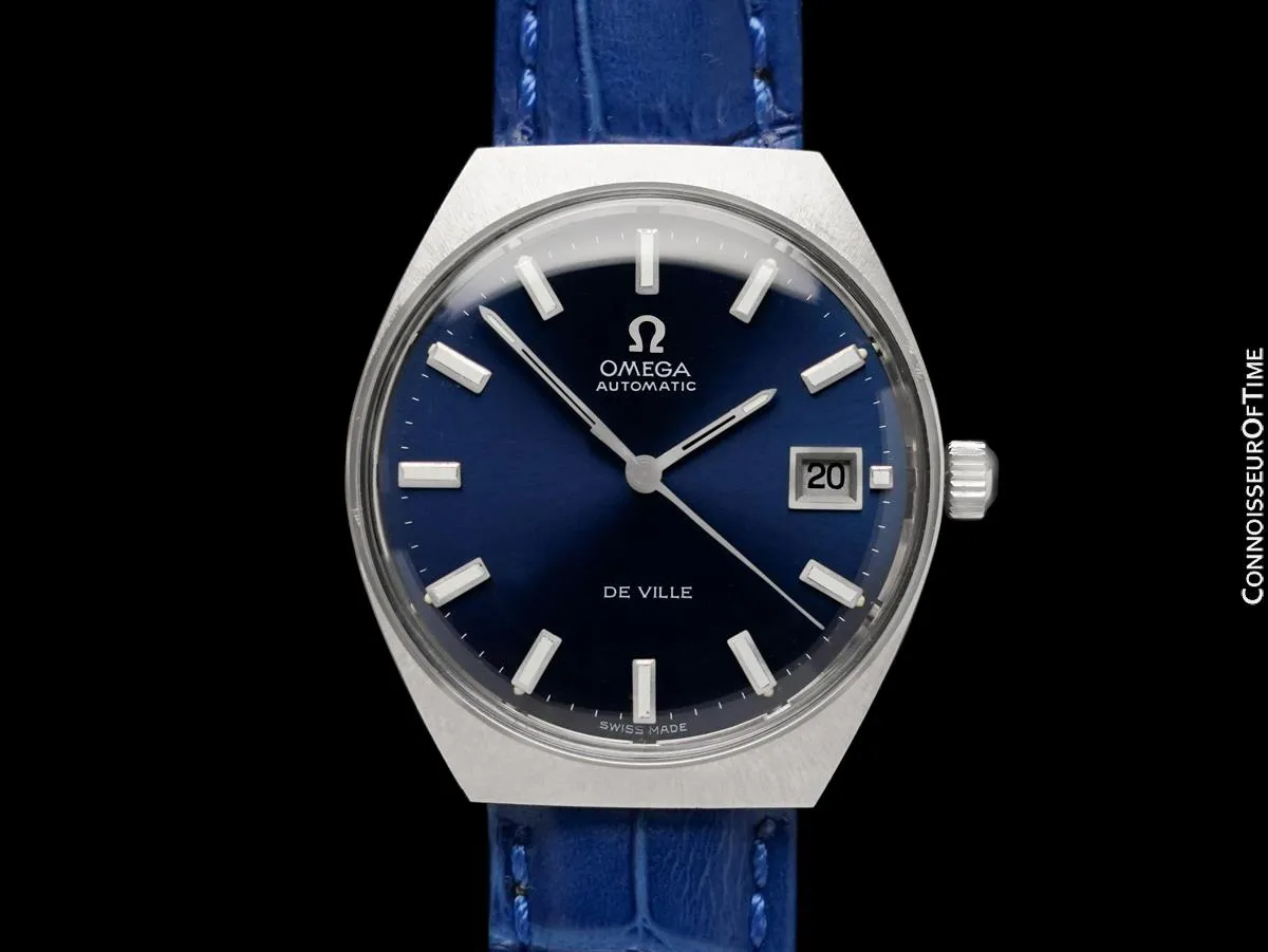 1970's Omega De Ville Vintage Mens Automatic Classic Retro Watch - Stainless Steel
