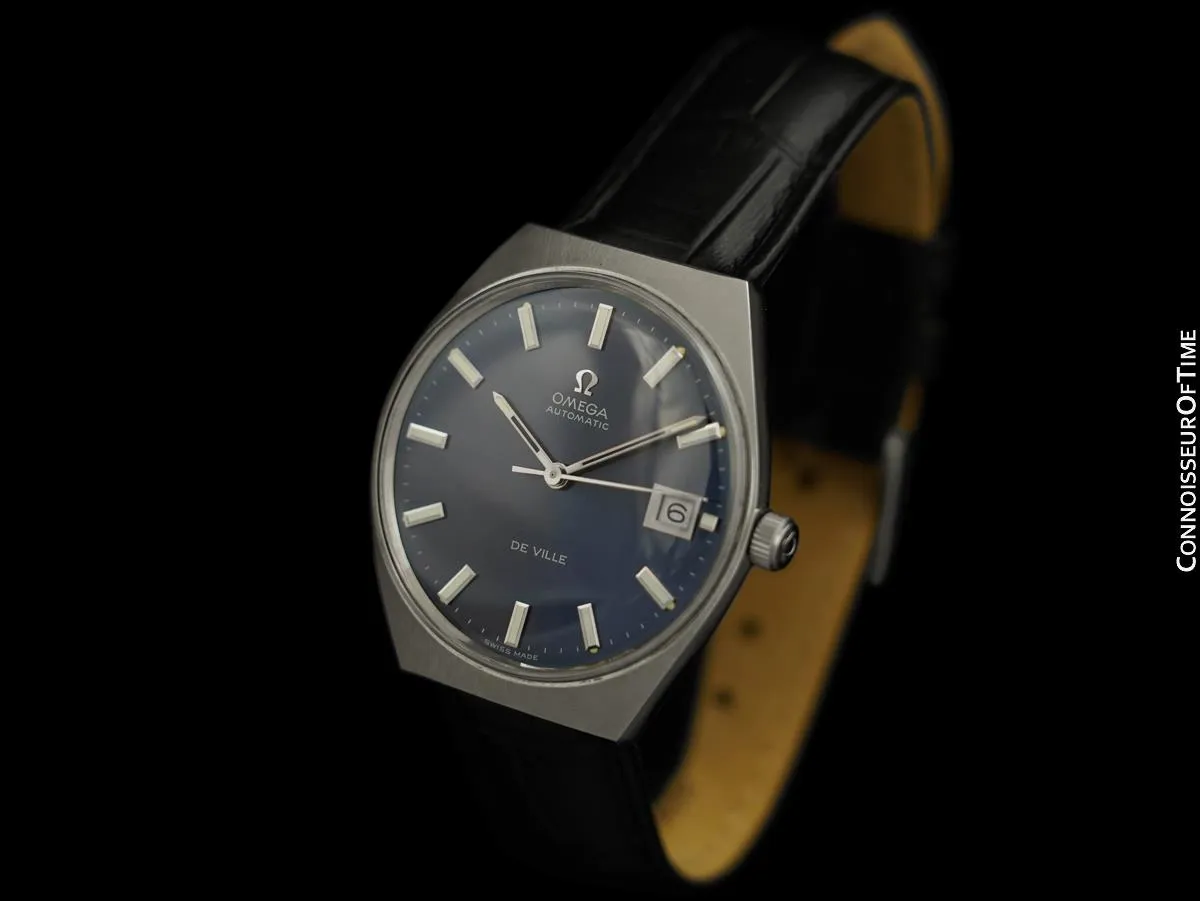 1970's Omega De Ville Vintage Mens Automatic Classic Retro Watch - Stainless Steel