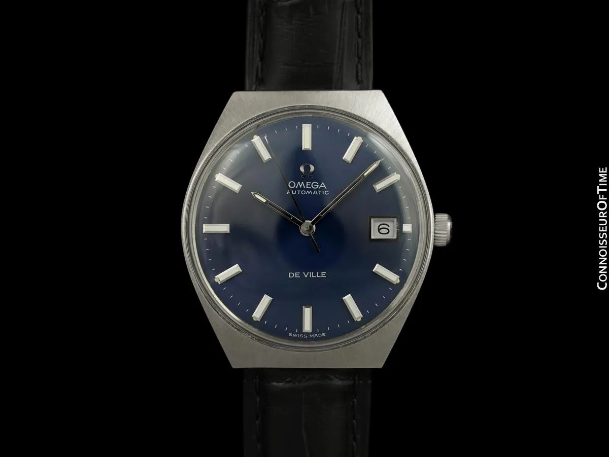 1970's Omega De Ville Vintage Mens Automatic Classic Retro Watch - Stainless Steel