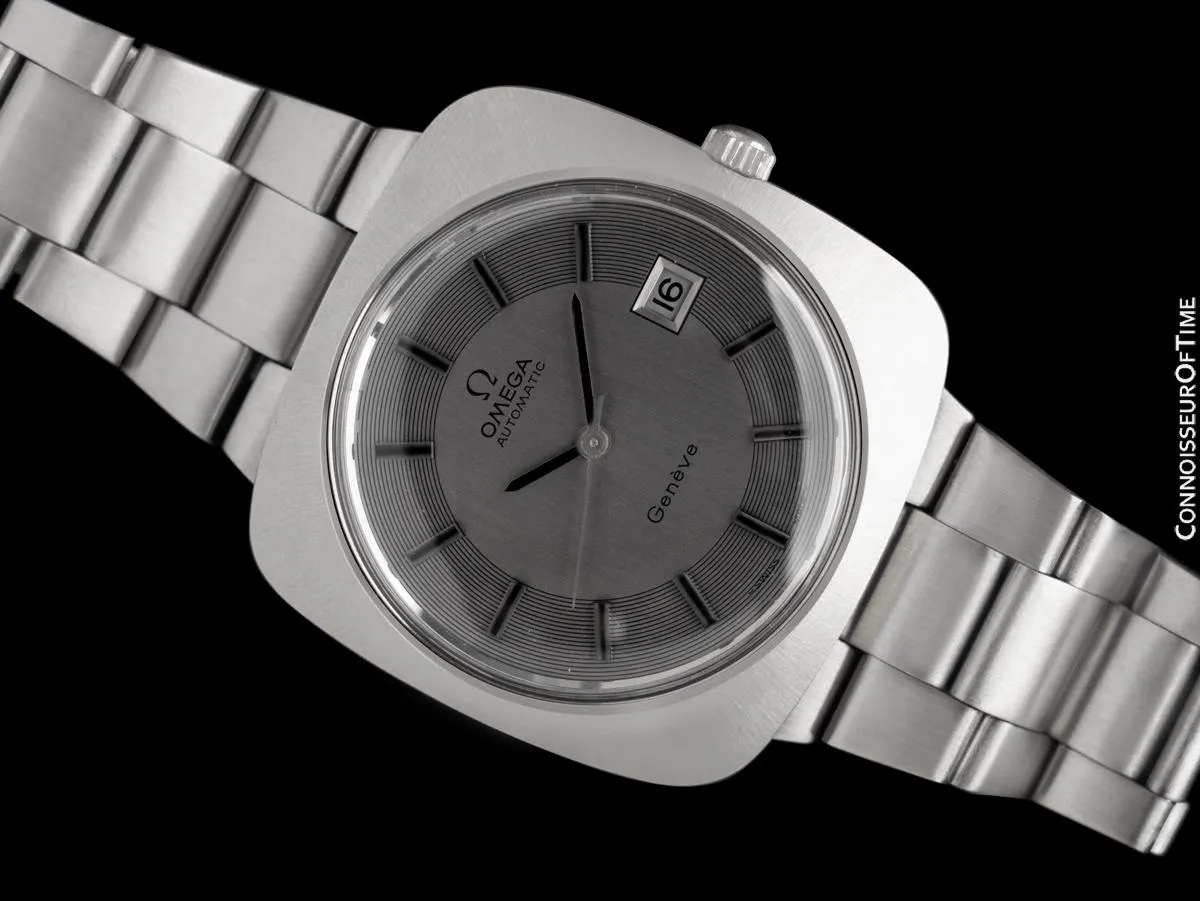 1970's Omega Dynamic Vintage Mens Large 39mm Cal. 565 Watch with Quick-Setting Date - Stainless Steel