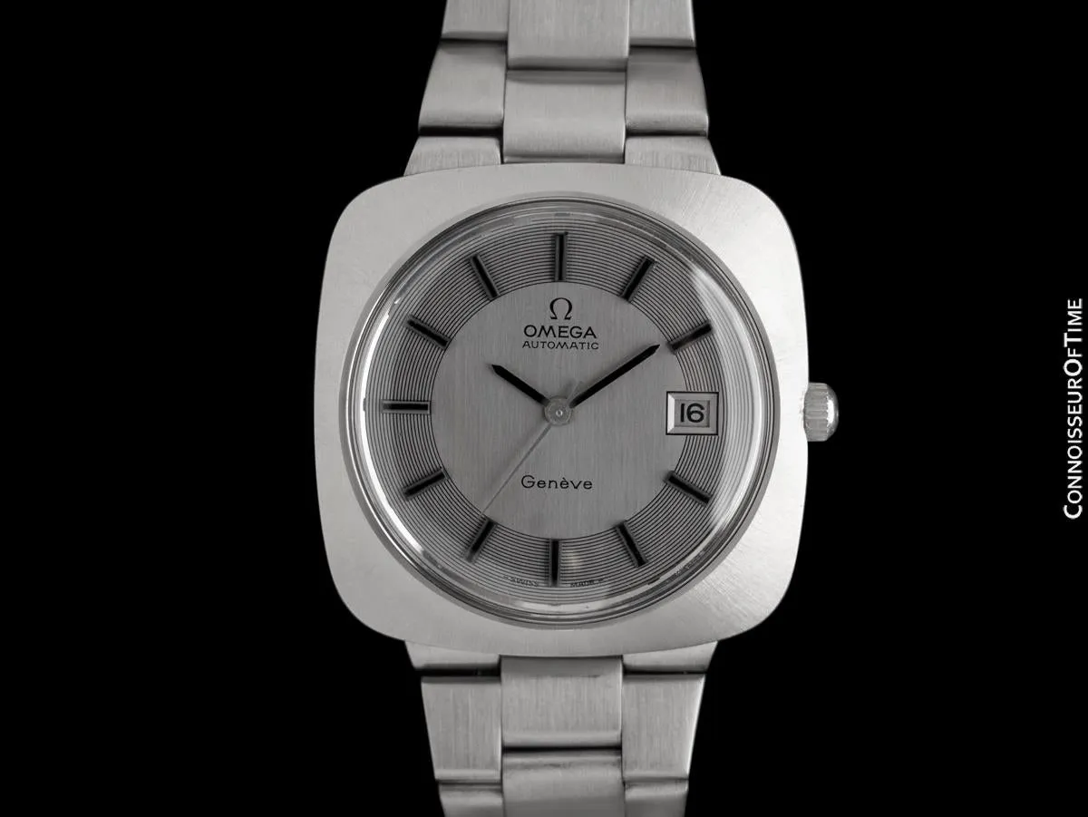 1970's Omega Dynamic Vintage Mens Large 39mm Cal. 565 Watch with Quick-Setting Date - Stainless Steel
