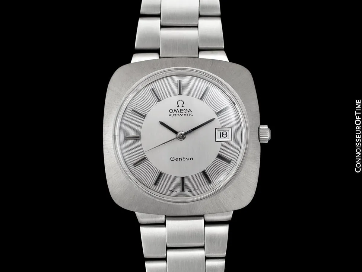 1970's Omega Dynamic Vintage Mens Large 39mm Cal. 565 Watch with Quick-Setting Date - Stainless Steel
