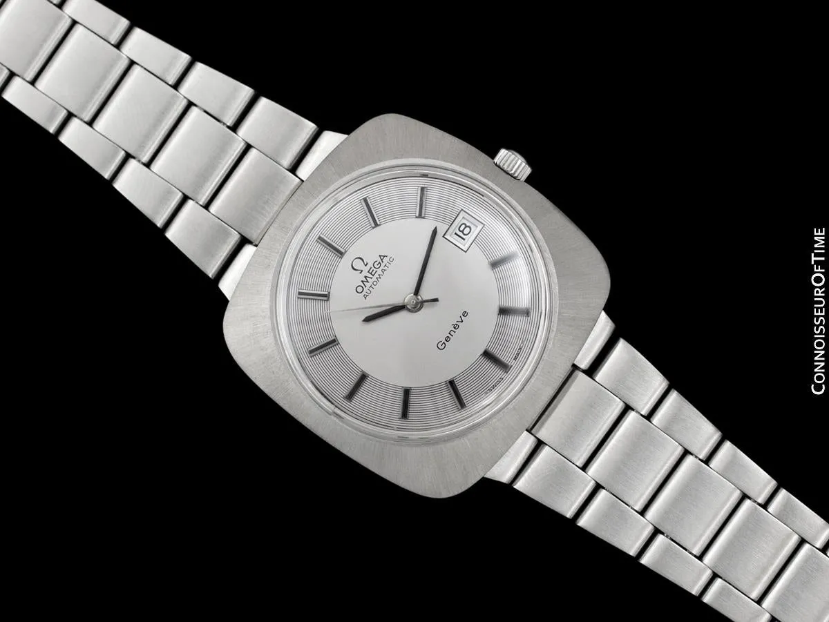 1970's Omega Dynamic Vintage Mens Large 39mm Cal. 565 Watch with Quick-Setting Date - Stainless Steel