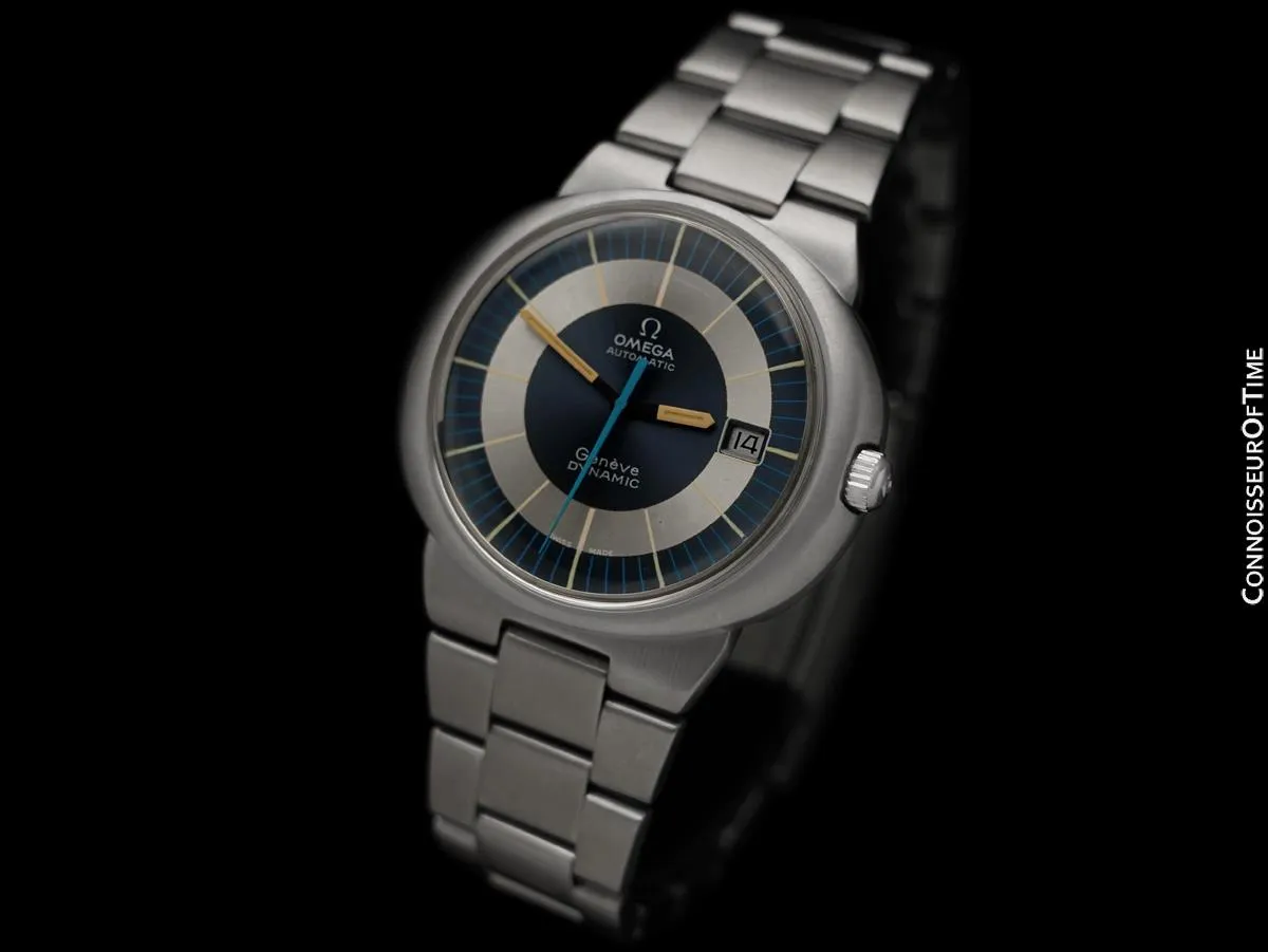 1972 Omega Dynamic Vintage Mens Bracelet Watch with Date - Stainless Steel