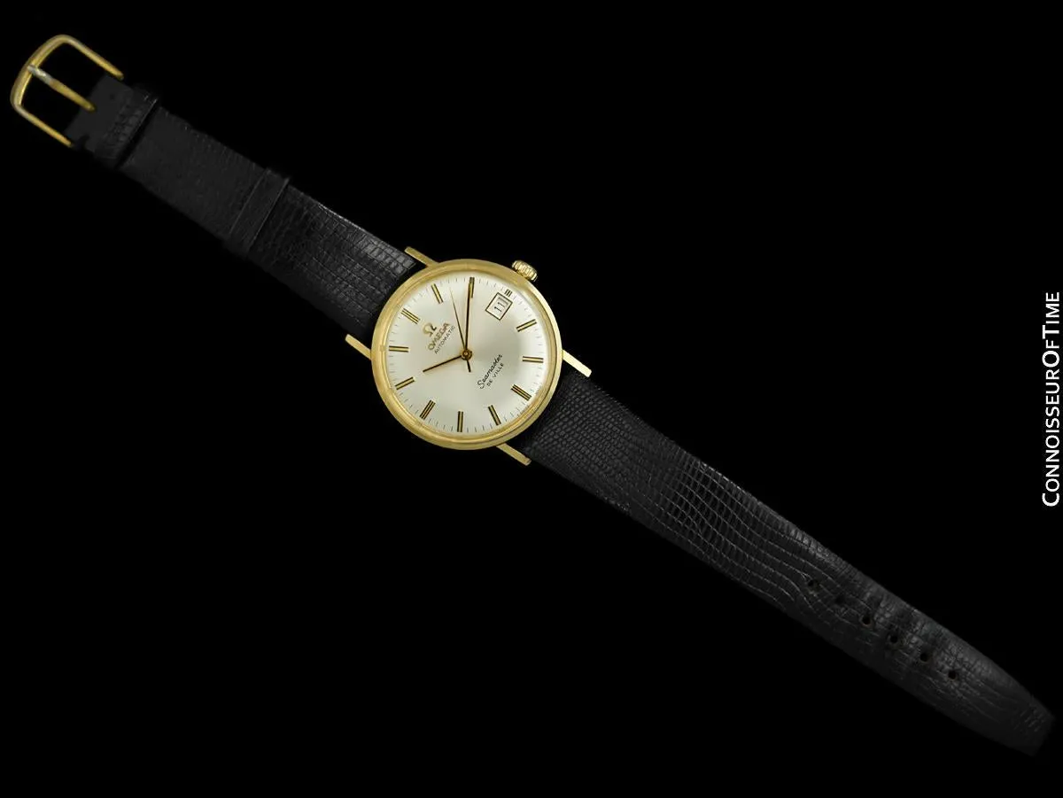 1976 Omega Seamaster De Ville Vintage Automatic Mens Watch - 14K Gold with Boxes & Papers