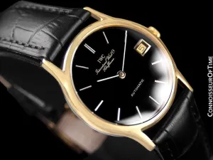 1979 IWC Vintage Mens Ultra Thin Automatic Watch - 18K Gold Plated and Stainless - Very Rare JLC Cal. 3252