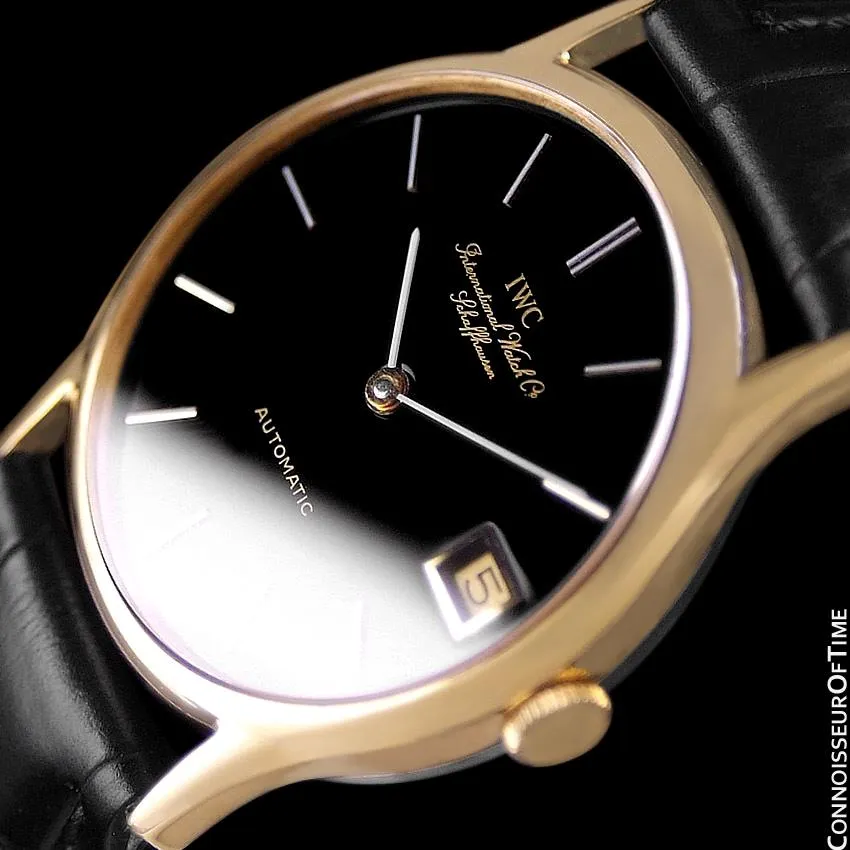 1979 IWC Vintage Mens Ultra Thin Automatic Watch - 18K Gold Plated and Stainless - Very Rare JLC Cal. 3252