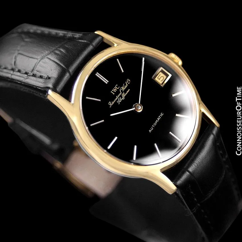 1979 IWC Vintage Mens Ultra Thin Automatic Watch - 18K Gold Plated and Stainless - Very Rare JLC Cal. 3252