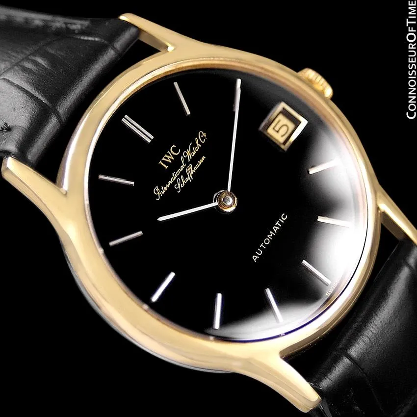 1979 IWC Vintage Mens Ultra Thin Automatic Watch - 18K Gold Plated and Stainless - Very Rare JLC Cal. 3252