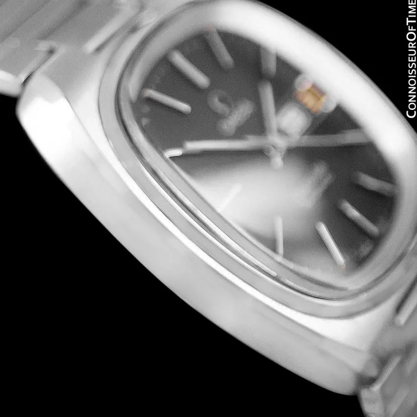 1983 Omega Seamaster Vintage Mens TV Watch, Automatic, Day Date - Stainless Steel