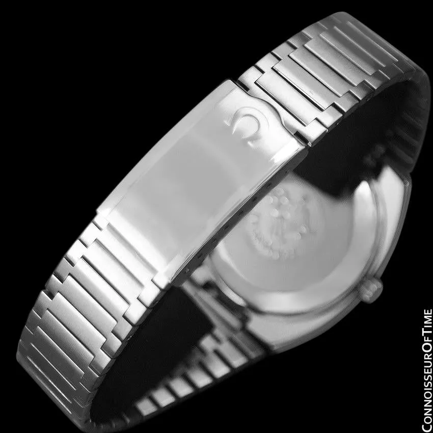 1983 Omega Seamaster Vintage Mens TV Watch, Automatic, Day Date - Stainless Steel
