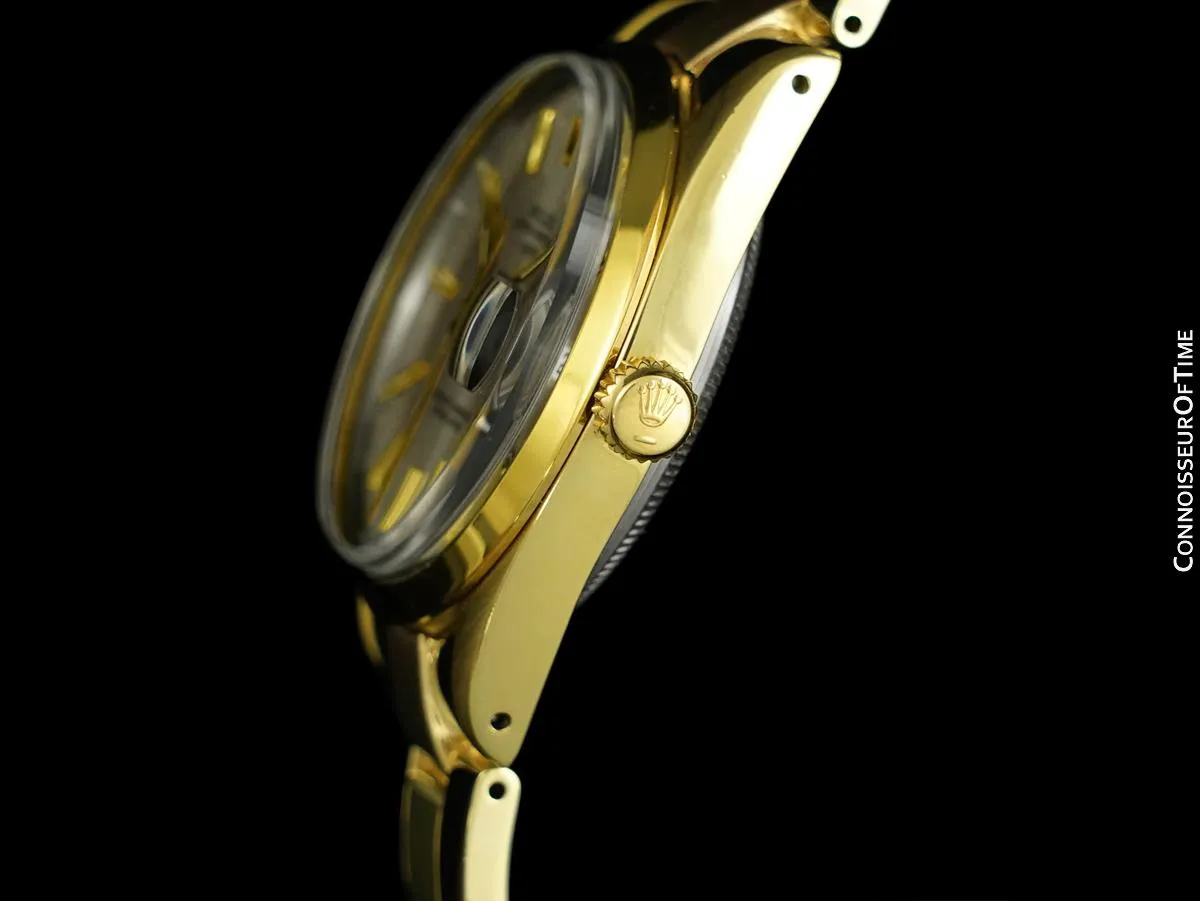 1985 Rolex Oyster Perpetual Date Ref. 15505 Mens Quick-Setting Watch - Gold Shell & Stainless Steel