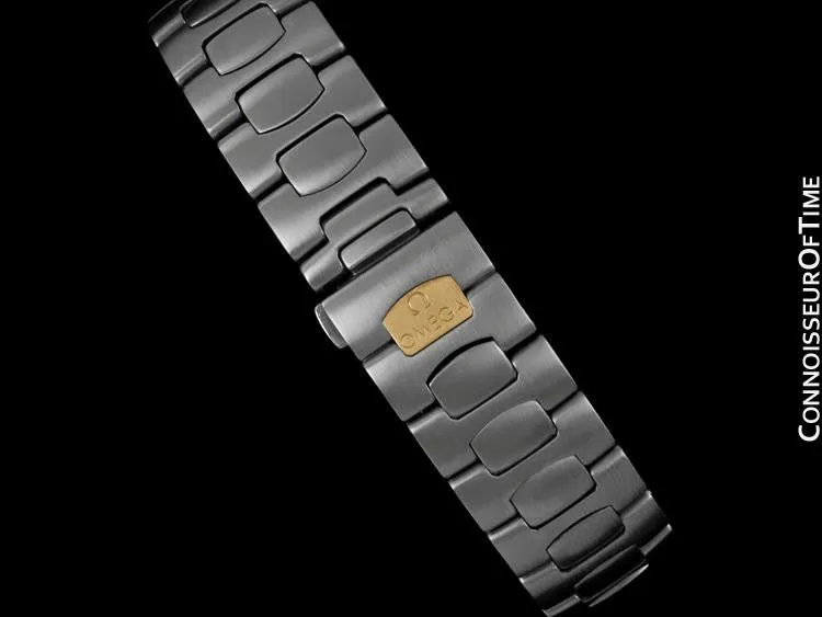 1992 Omega Polaris Seamaster Mens Divers Watch, Quick Setting Date - Stainless Steel & 18K Gold