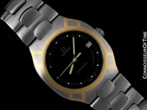1992 Omega Polaris Seamaster Mens Divers Watch, Quick Setting Date - Stainless Steel & 18K Gold
