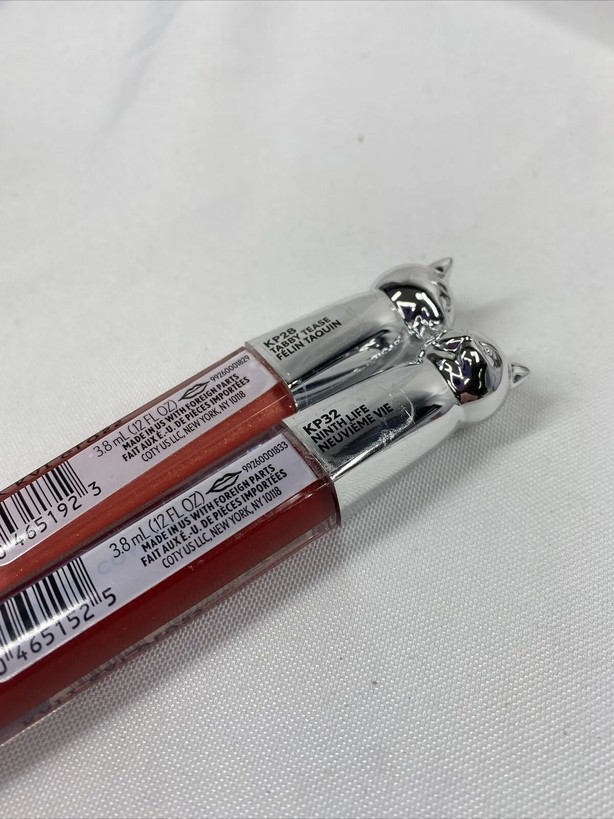 (2) COVERGIRLKP32/KP28 Tabby Tease Ninth Life Kitty Katy Kat Gloss Lipsticks