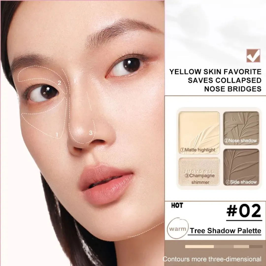 2 IN 1 Highlighter Contour Palette 9g - #02 Tree