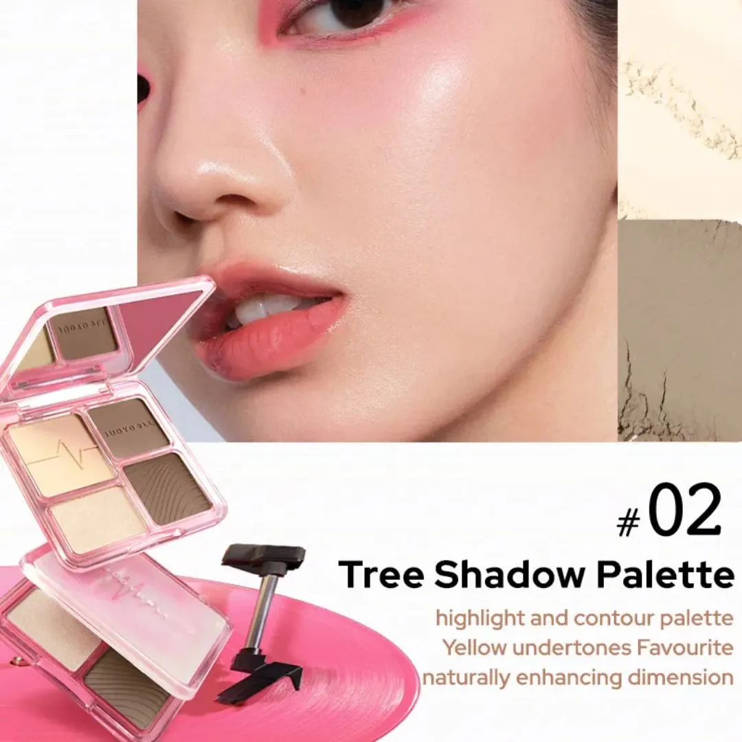 2 IN 1 Highlighter Contour Palette 9g - #02 Tree