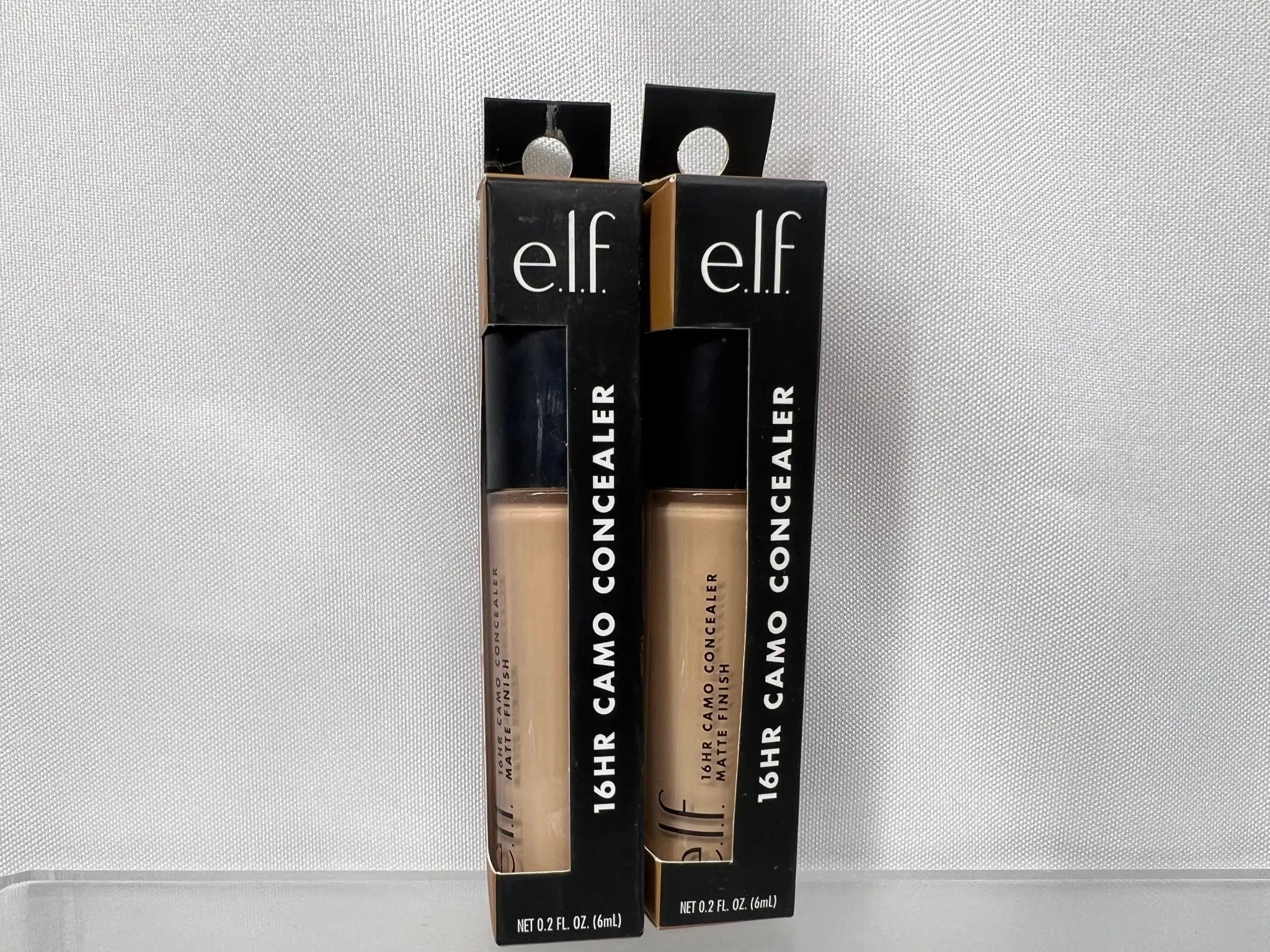 (2) Light Beige ELF e.l.f. 16hr Camo Concealer Face Makeup Foundation Prime
