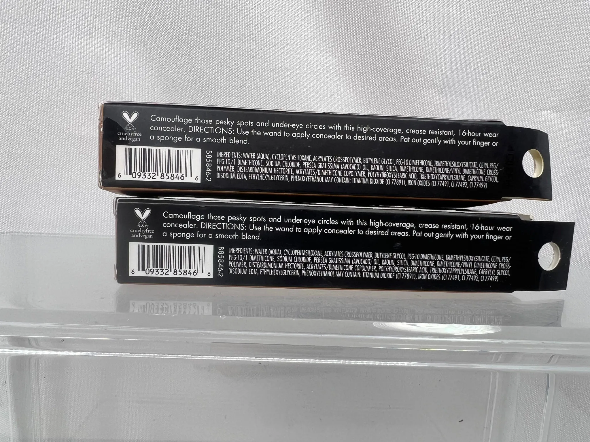 (2) Light Beige ELF e.l.f. 16hr Camo Concealer Face Makeup Foundation Prime