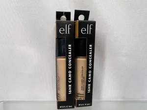 (2) Light Beige ELF e.l.f. 16hr Camo Concealer Face Makeup Foundation Prime