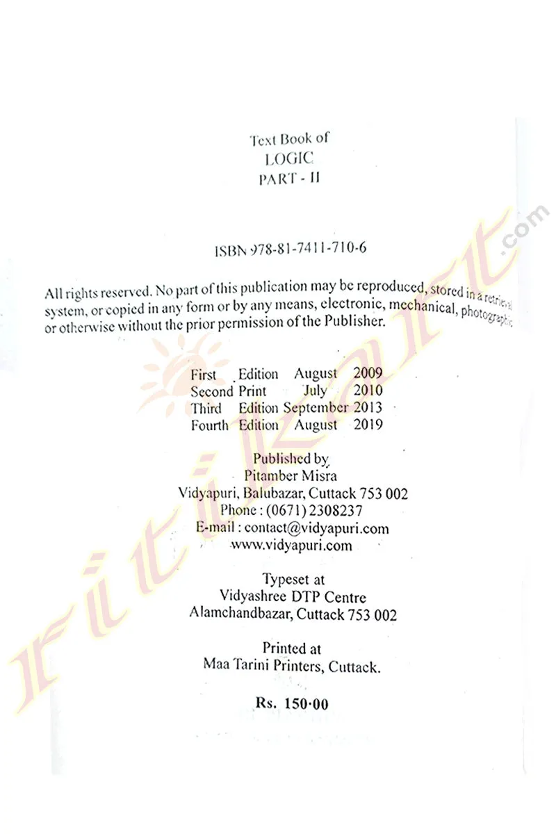  2 Text Book of Logic Part-II (English)