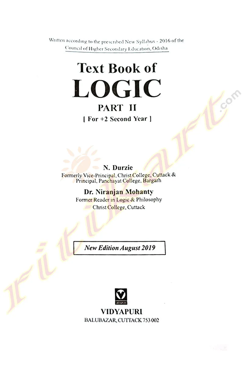  2 Text Book of Logic Part-II (English)