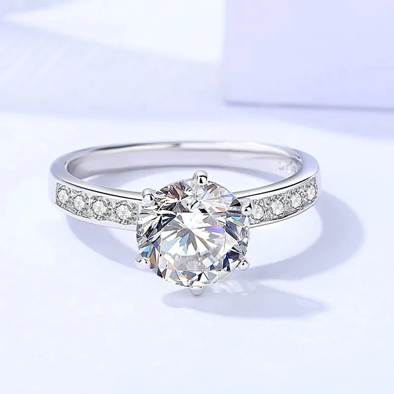 2.0 Ct Round Diamond Engagement Ring Set