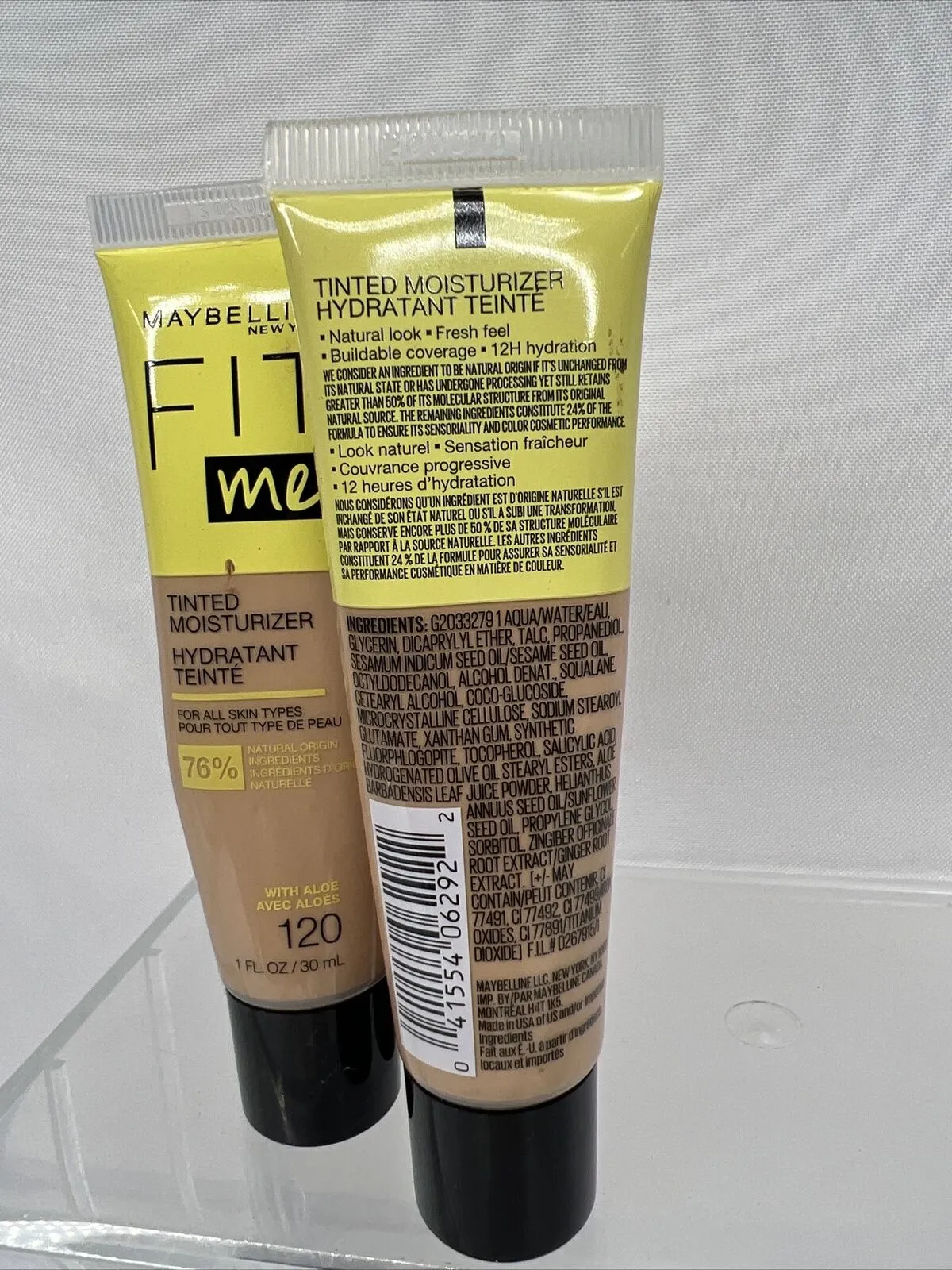 (3) Maybelline 120 Light Fit Me Tinted Moisturizer Natural Look Color Foundation