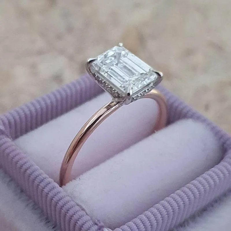 3.5ct Emerald Cut Solitaire Engagement Ring