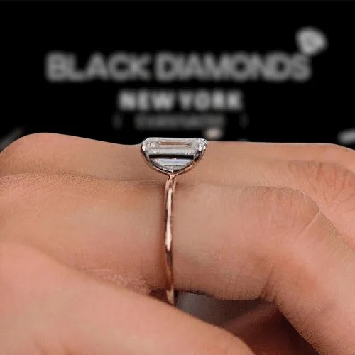 3.5ct Emerald Cut Solitaire Engagement Ring