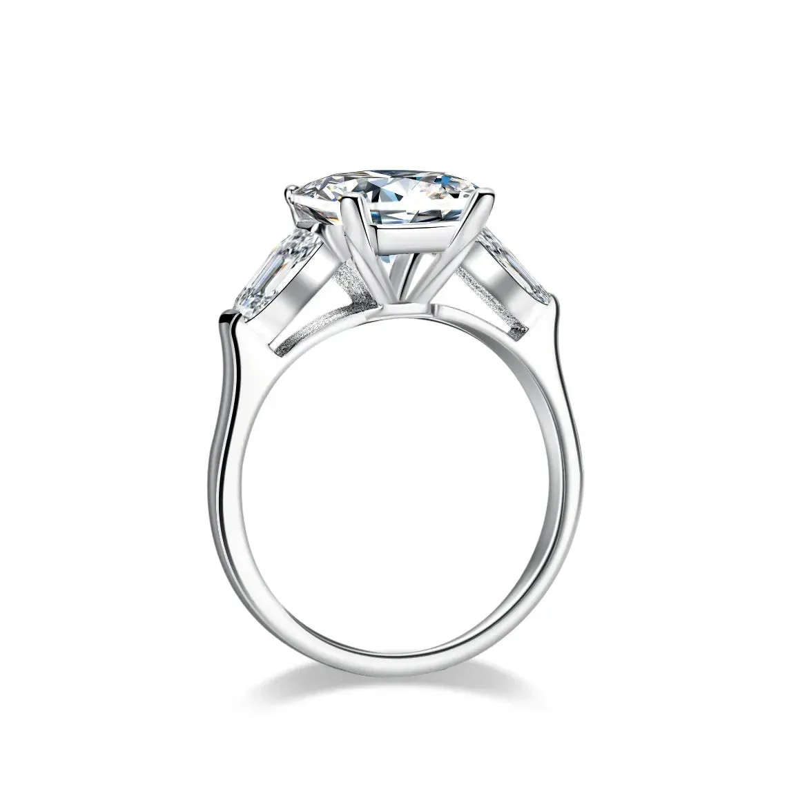4.0 CT Emerald Cut Diamond Platinum Engagement Ring