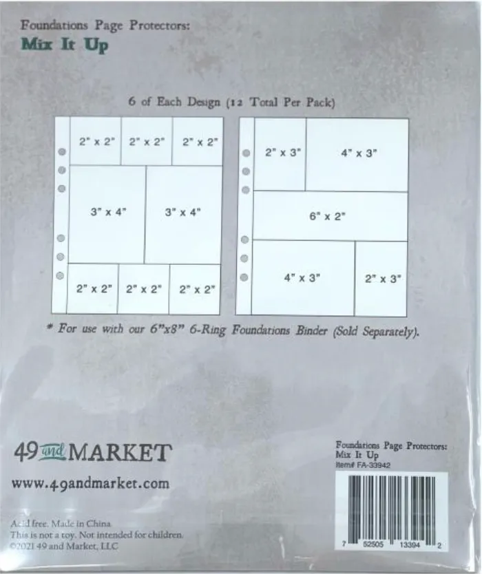 49 And Market Foundations 6x8 Mix It Up Page Protectors {F415}