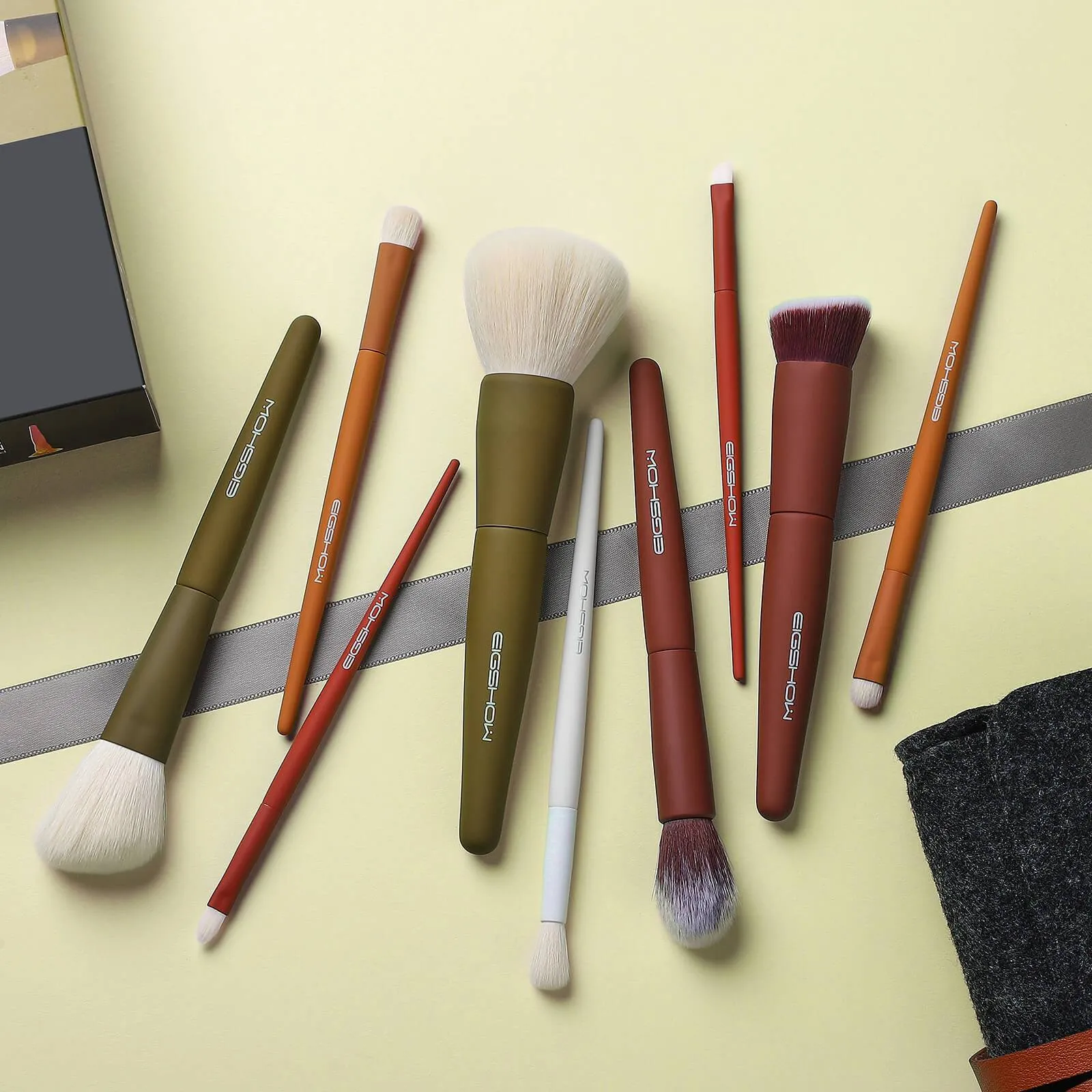 5-COLOR SERIES - 9 PCS MAKEUP BRUSH KIT