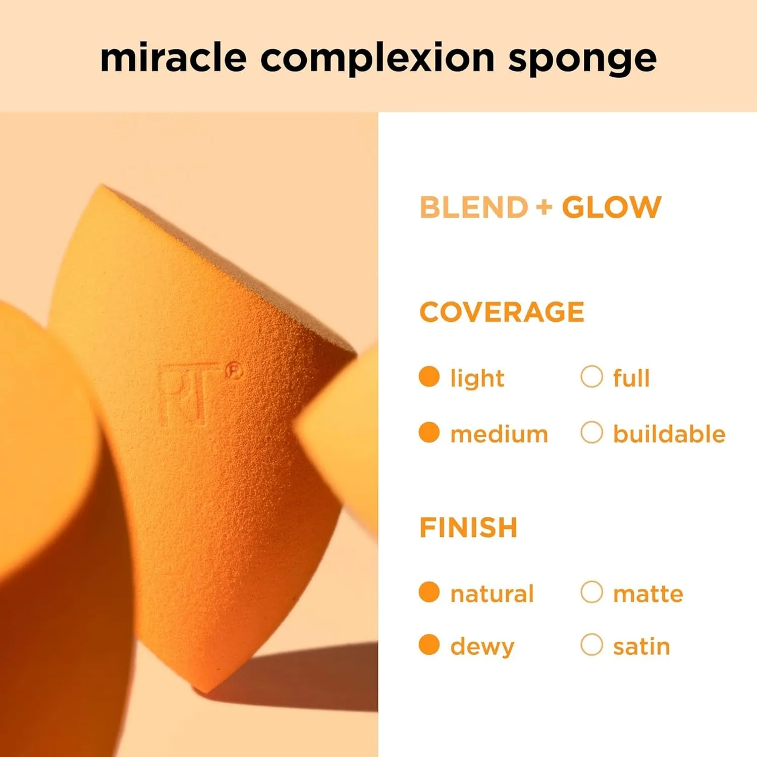 6 Piece Everyday Essentials Makeup Brush Set, Includes 4 Brushes & 2 Makeup Sponges, for Foundation, Blush, Bronzer, Contour, Eyeshadow, & Powder, Travel Gift Set, Cruelty-Free & Vegan