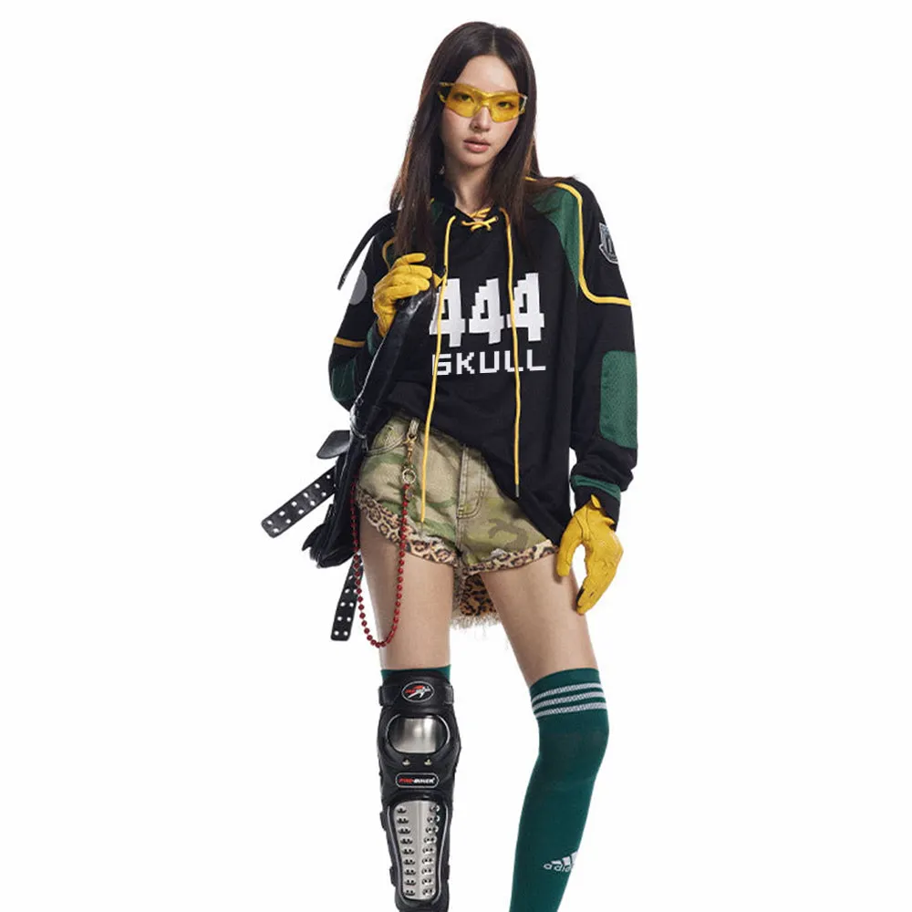6Kull Quick-drying Moto Stripe Sweatshirt