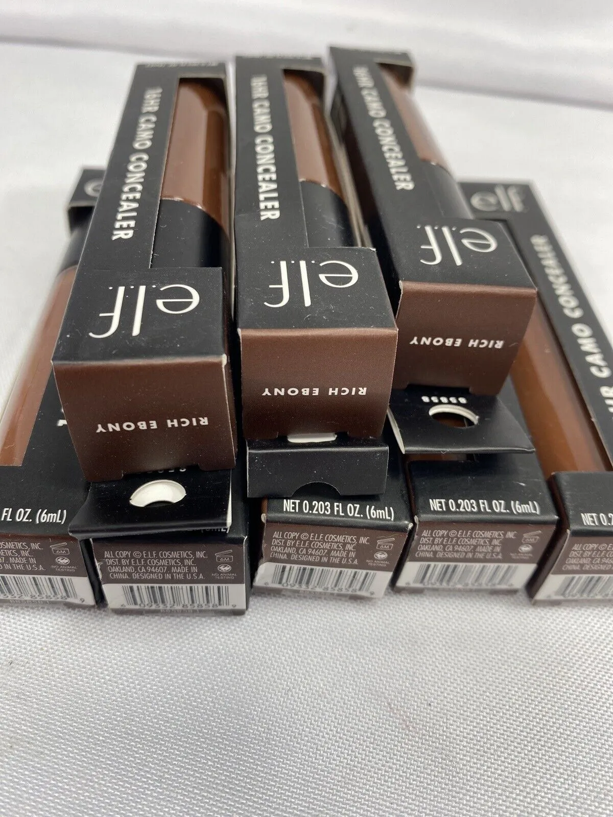 (8) Rich Ebony ELF e.l.f. 16hr Camo Concealer Face Makeup Foundation Prime