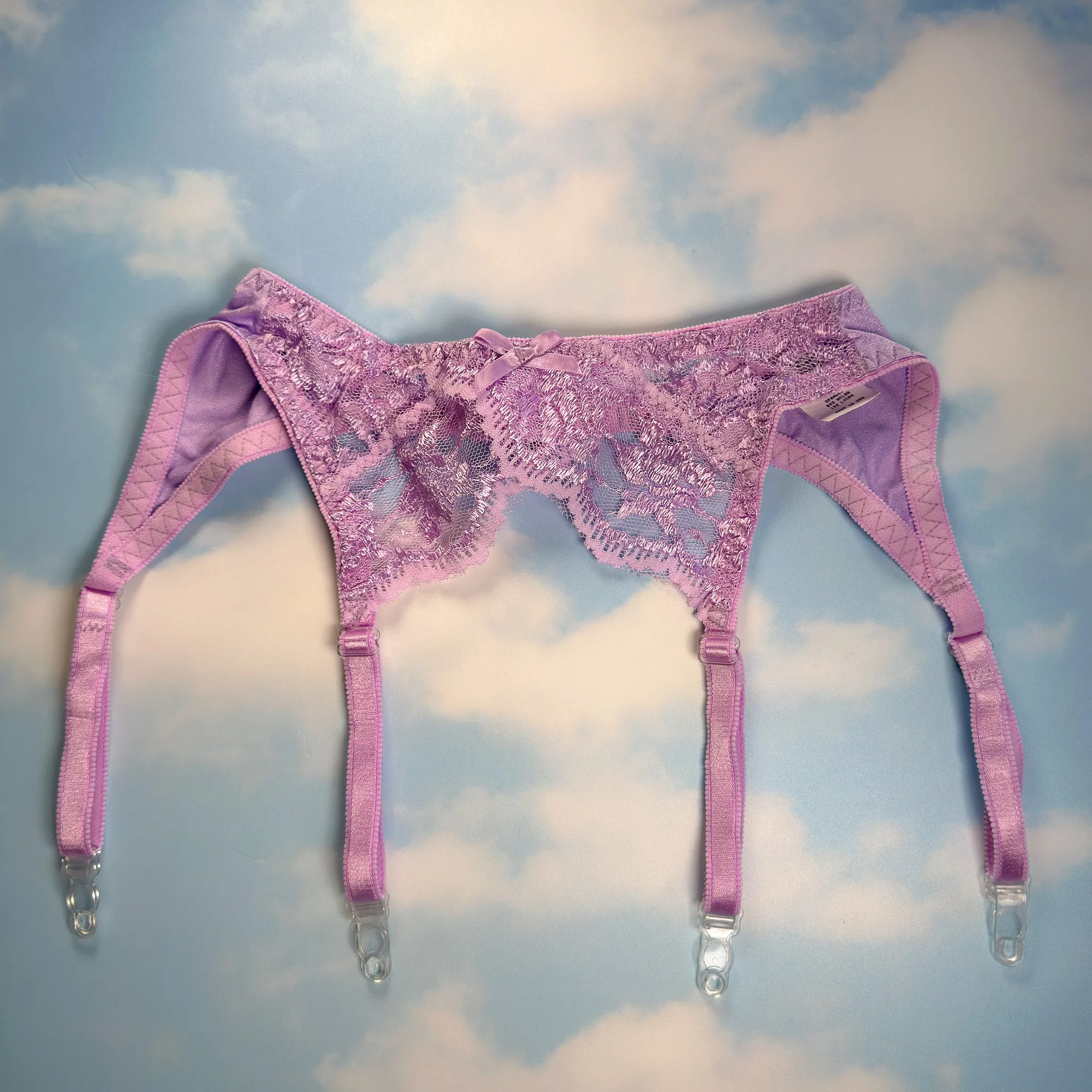 90’s Lace Garter Belt | Pastel Lilac