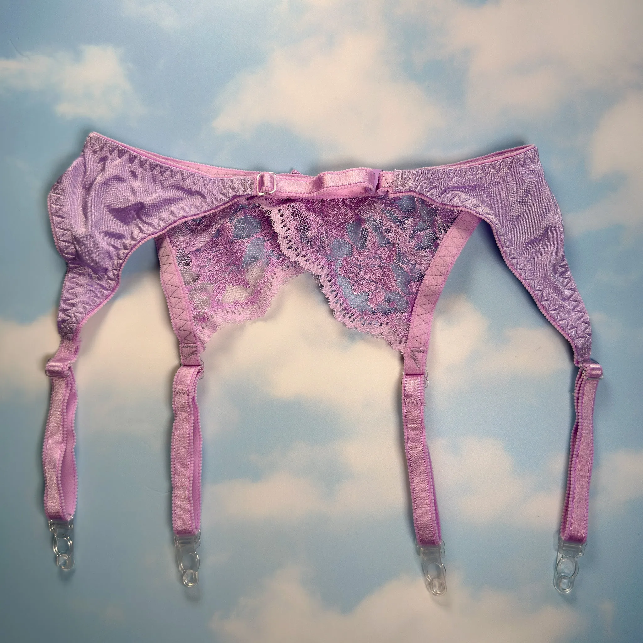 90’s Lace Garter Belt | Pastel Lilac
