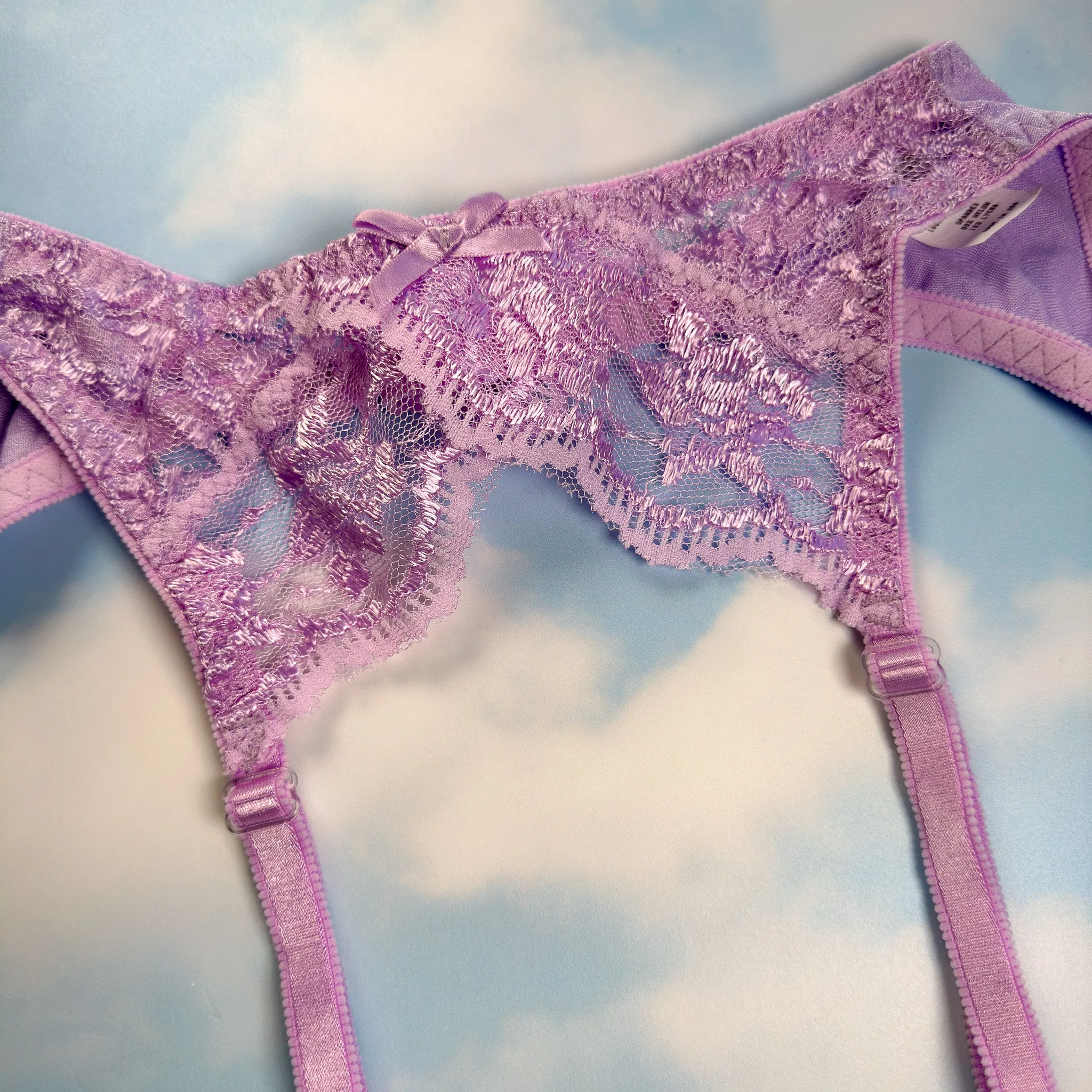 90’s Lace Garter Belt | Pastel Lilac