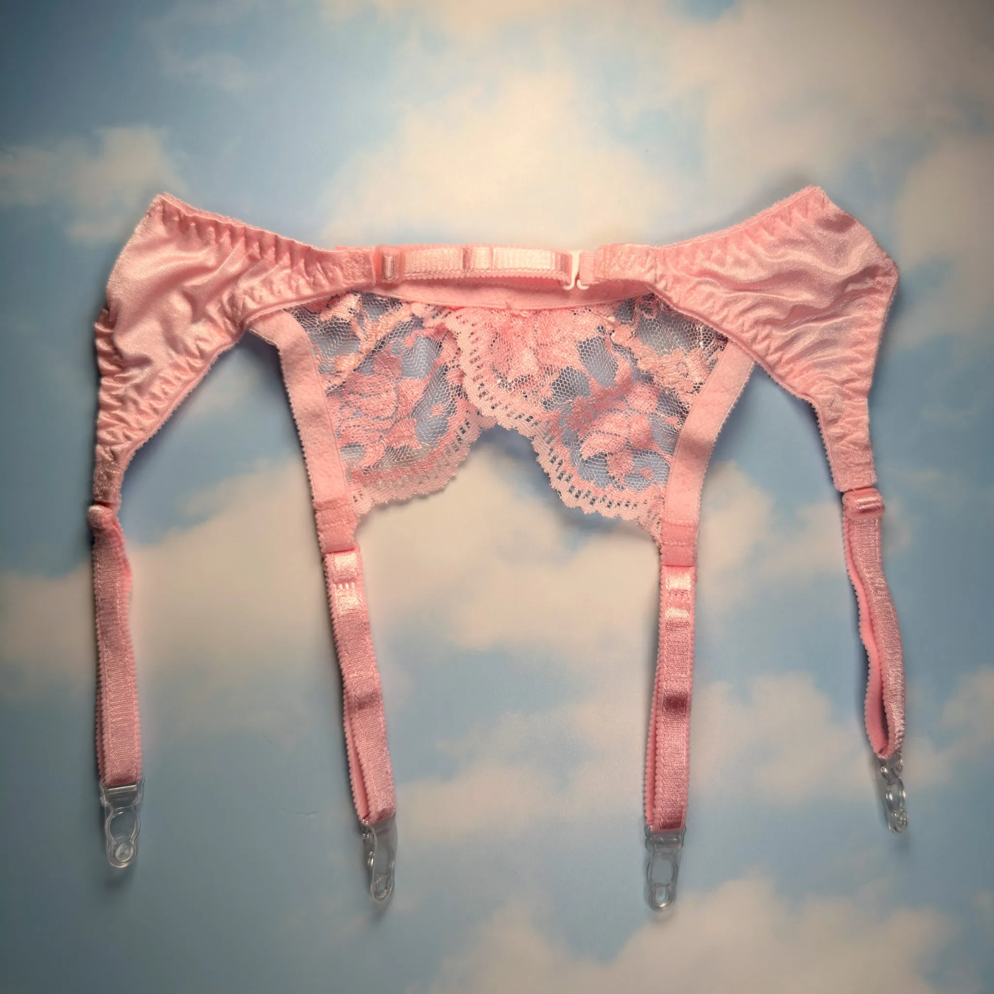 90’s Lace Garter Belt | Pastel Pink