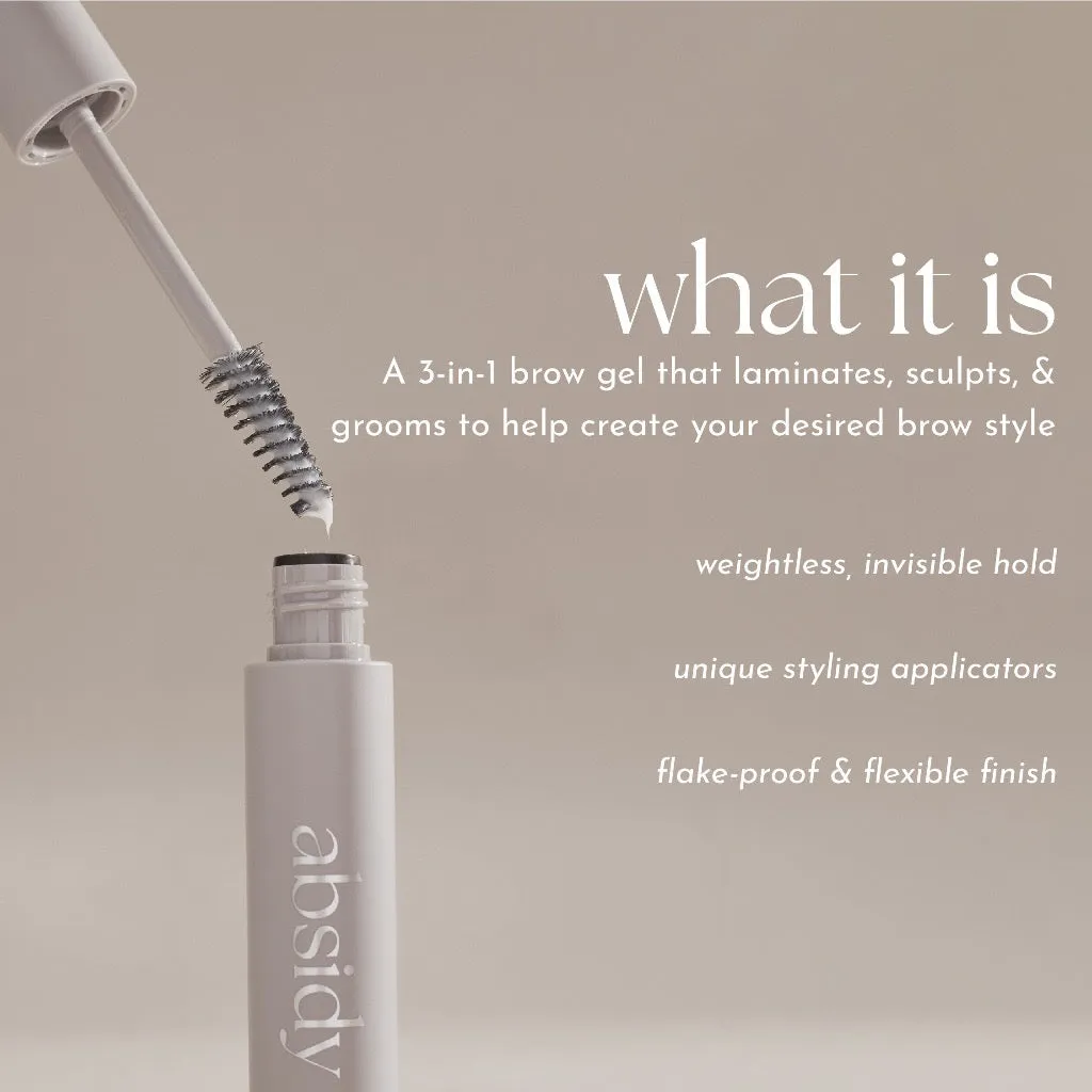 Absidy Sculpt & Hold Multi-Peptide Laminating Brow Gel in Clear