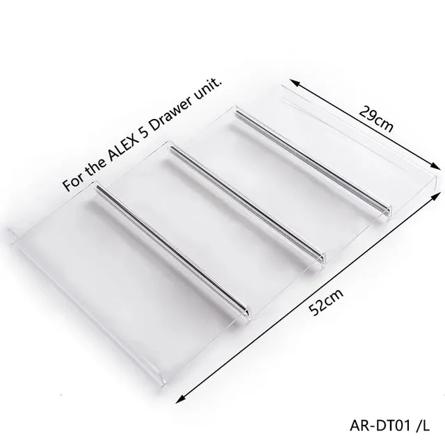 Acrylic Lipstick & Lipgloss Display Tray for ALEX 5 and 9 Drawer Units with Adjustable Magnetic Rows