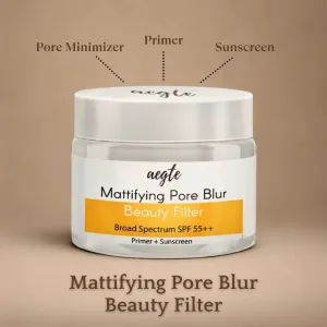 Aegte Mattifying Pore Blur Beauty Filter Primer   Sunscreen with Broad Spectrum SPF 55  