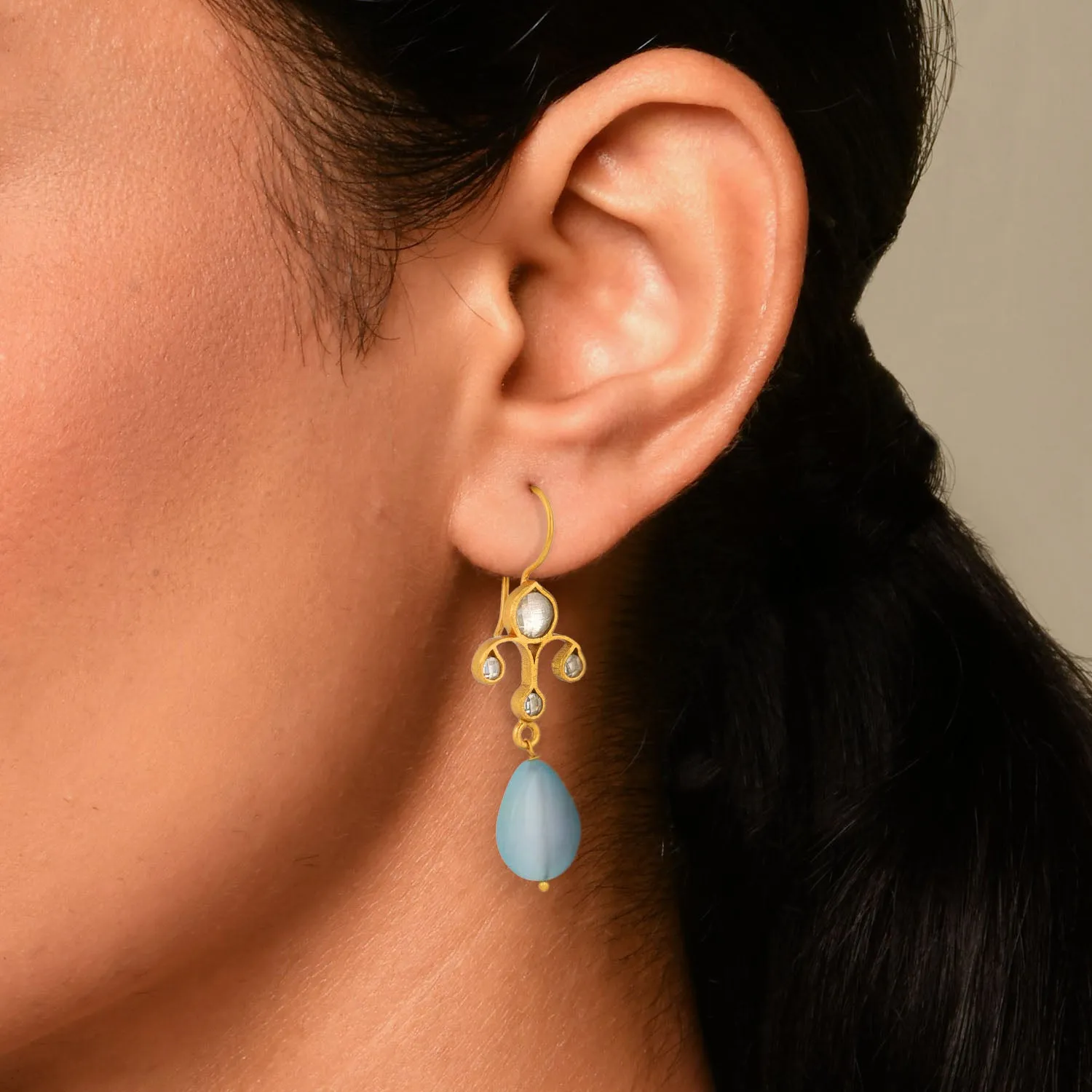 Ahana Earrings Aqua