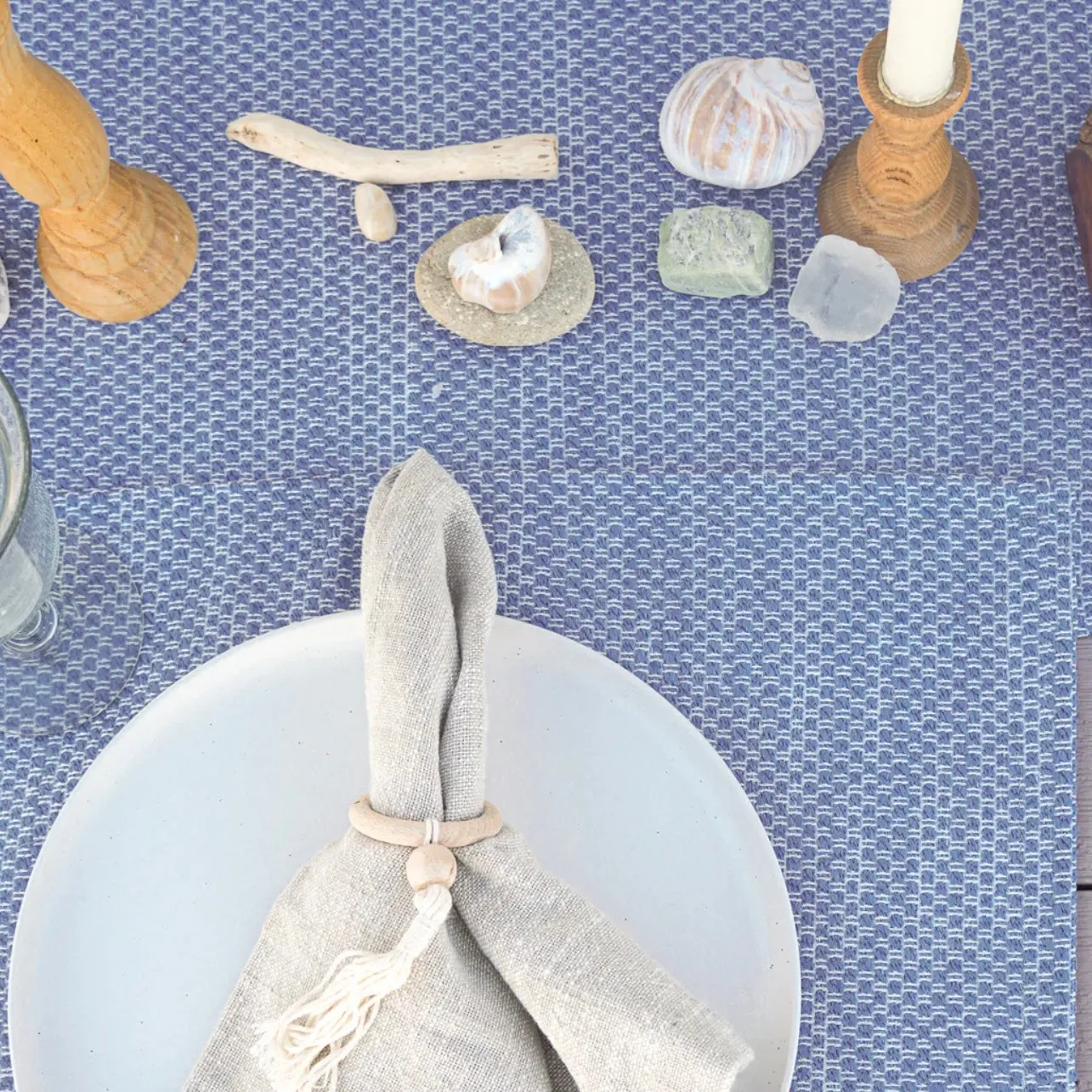 Anaya Home Deep Sea Blue Indoor Outdoor Placemat